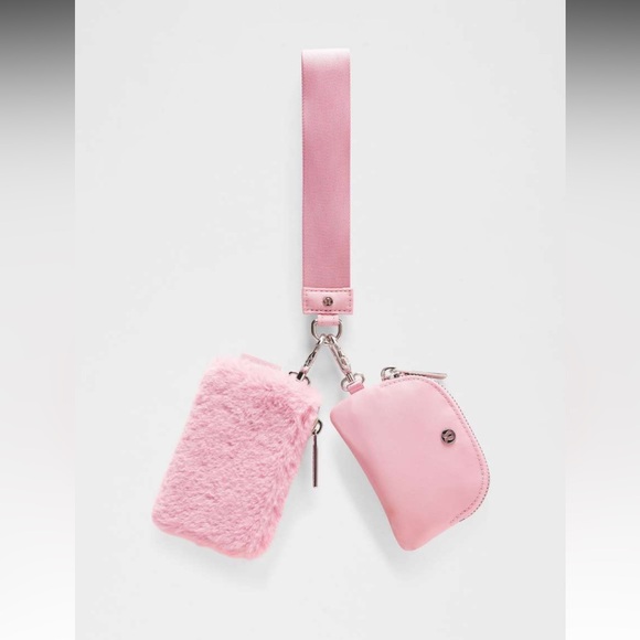 Lululemon Dual Pouch Wristlet *Plush Fleece Pink Tide - Picture 1 of 5